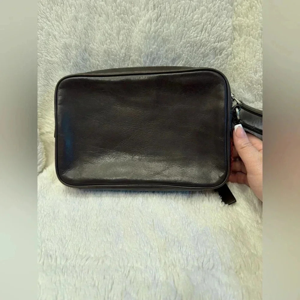 Bally Unisex Leather Pouch in Dark Brown - Picture 11 of 16